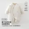 Macacão de algodão puro para outono e inverno, espessado, 120g, algodão grau A, para recém-nascidos, meninos e meninas, roupas de bebê, macacão, roupa de engatinhar, quente