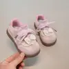 Zapatos de Lona con Lazo de Encaje para Niñas Lindos 2026 Nuevo Estilo Primavera/Otoño Zapatos Deportivos Versátiles de Suela Suave para Niños Bebés