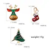 Série de Broches de Natal Transfronteiriços Desenho Animado Árvore de Natal Boneco de Neve Rena Meias Pintura a Óleo Emblema Pequeno Conjunto de Três Peças