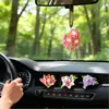Pingentes de carro decorativos estilo ins de papoula com vários cachos de flores e aromaterapia floral, ornamentos decorativos, moldes de silicone de gesso de resina