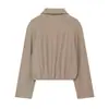 Estilo Europeo y Americano Transfronterizo Z 2026 Nueva Moda Elegante Ropa de Mujer al por Mayor Chaqueta Corta Elegante con Cuello y Manga Larga 1327572