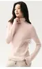 100% cashmere, malha de alta qualidade, suéter feminino de gola alta, modelagem solta, cor sólida, peça básica de manga longa