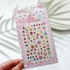 Parche de Uñas 5D en Relieve Dibujos Animados Infantiles Sanrio Kulomi Impermeable Hello Kitty Luminoso Niña Pegatina Arte de Uñas
