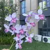 10 orquídeas nido de pájaro artificiales, flores decorativas para bodas y uso doméstico, al por mayor