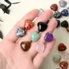 Corazón de Cristal Natural Mini de 15 mm Forma de Corazón Tallado 3D Piedra Cruda Accesorios para Joyería DIY Adornos Fábrica Venta al por Mayor