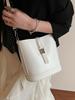 Nuevo Producto Coreano, Color Dulce y Claro, Estilo Suave, Bolso Cubo para Mujer para el Trabajo y los Viajes Diarios, Bolso Cruzado Versátil de Alta Gama