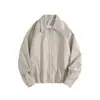 25 Otoño Nuevo Chaqueta con Dobladillo de Hilo para Hombre Moda Casual Holgada Talla Grande Chaqueta Cardigan con Cremallera Chaqueta para Hombre