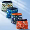 Calzoncillos tipo bóxer para niños de seda de leche transfronterizos con estampado de dibujos animados, ropa interior de verano transpirable para niños grandes para comercio exterior