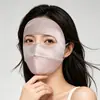 Mascarilla de Seda de Morera Protección Solar Mascarilla Facial de Seda Transpirable Anti-UV Mascarilla de Cara Completa para Mujeres Verano Protección Solar al Aire Libre