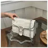 Bolso de Mano para Mujer Estilo Vintage con Tacto de Alta Calidad, Nuevo Bolso Cuadrado Pequeño de Cadena Tendencia Primavera/Verano 2024 con Compartimentos y Hebilla de Cierre