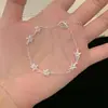 Colar Pentagrama de Zircônia Corrente para Clavícula da Moda Pulseira Estilo Simples Minimalista Acessório de Pescoço Geométrico Design de Nicho para Mulheres