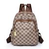 Mochila Retro Estampada de Cuero Suave de PU Nuevo 2024 para Comercio Exterior Transfronterizo, Versátil y Casual, Gran Capacidad, Bolsa para Salir y Viajar