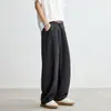 Calça Casual Solta de Algodão de Cintura Alta com Zíper, Estilo Americano, Versátil, Nova para o Verão de 2026