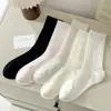 Calcetines de algodón peinado para mujer, cómodos, transpirables, combinan con todo, para primavera y verano, finos, color liso, boca ancha, rombos, hasta la pantorrilla, sin costuras, calcetines para mujer al por mayor