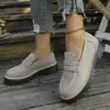 Mocasines Casuales de Suela Gruesa de Gran Tamaño Transfronterizos Europeos y Americanos para Mujer, Zapatos Nuevos de Verano de Suela Blanda al por Mayor de Gran Tamaño