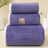 Toalla doméstica de vellón coral engrosada toalla facial regalo de supermercado venta al por mayor juego de toallas de baño absorbente y que no suelta pelusa dropshipping