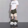 Pantalones casuales holgados de retazos retro americanos para hombre, marca de tendencia primavera y otoño, talla grande, pierna ancha recta, con un precio de 69.9