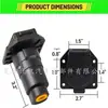 Conector Chicote Elétrico de 7 Pinos para Trailer de Lâmina Rv Mecmo para Substituição Gancho de Reboque de Trailer Caminhão Rv Picape