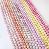 Venta al por mayor 8mm Bolas Florales de Cristal Color Macarrón Color Teñido en Agua Conservación del Color DIY Hecho a Mano Joyería con Cuentas de Cristal Accesorios