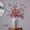 Yongyue Nova Flor de Tâmaras Vermelhas Ornamento de Decoração para Casa Arranjo de Flores Tâmara Auspiciosa Fruta Vermelha Flor Artificial Fruta Vermelha
