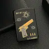 Som de agitar isqueiro criativo a querosene à prova de vento roda de metal para afiar impressão colorida fábrica de metal direto presente masculino caixa de presente atacado
