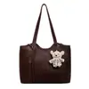 Bolso de Mano de Moda Transfronterizo Gran Capacidad para Mujer Nuevo Simple Moderno Tacto de Alta Gama Bolso de Hombro Único Bolso de Mano Casual para el Viaje