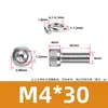 Aço inoxidável 304 DIN912 Cabeça de copo arruela de mola hexagonal parafuso de máquina de combinação dupla cabeça cilíndrica recartilhada M3M8