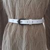 Cinto Novo para Mulheres Couro Genuíno Couro de Vaca Preto Decorativo Cinto de Saia Simples Moda Casual Novo Cinto para Jeans