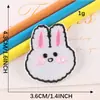 Etiqueta de Bordado Computadorizado Lixin Acessórios para Roupas Patch de Animal Cartoon Fofo Coelho Patch Manual DIY Adesivo de Tecido