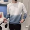 Suéter degradado para hombre de otoño, top personalizado holgado de manga larga, moderno, marca de moda, casual, cuello redondo, camiseta, chaqueta