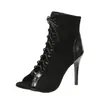 Sandalias de tacón alto de moda europea y americana estilo comercio exterior AliExpress con cordones boca de pez sandalias sexys zapatos de baile para fiesta de baile