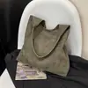 Bolsa Transversal Feminina Estilo Coreano Grande Capacidade Textura Fashionável Versátil para o Dia a Dia Bolsa de Ombro Único Bolsa Tote Casual Retro de Axila