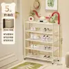 Estante para zapatos plegable, sin instalación, transfronterizo, multicapa, para uso doméstico, adecuado para entradas, zapatero simple, pequeño estante de almacenamiento