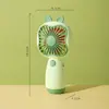 Ventilador Pequeno Portátil de Desenho Animado USB Grande Capacidade Longa Duração Recarregável Portátil Fácil de Carregar Bolso Ventilador Pequeno