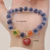 Pulsera de ágata corazón de azúcar natural pulsera de ágata azul ágata Yanyuan colgante de durazno joyería al por mayor