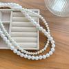 Fábrica de Qingdao Nuevo Collar de Perlas Apiladas de Doble Capa para Mujer Lujo Ligero Diseño de Nicho Sentido Avanzado Cadena para Clavícula al por Mayor
