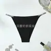 Roupa Íntima Feminina Popular de Venda Quente Exclusiva Transfronteiriça, Moda Europeia e Americana, Tira Prateada Sexy, Calcinha Feminina Simples de Cintura Baixa