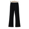 D032-25 Primavera Novo Estilo Americano Simples Básico Cintura Alta Justo Comprimento da Perna Conjunto Micro Calças Calças Casuais