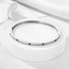 Pulsera de Acero de Titanio con Circonita Colorida de 4 mm, Chapada en Oro de 18K a la Moda, Acero Inoxidable Inmarcesible, Diamante Completo, Pulsera para Mujer