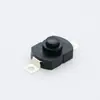 Interruptor de Lanterna YT-1712-KD Dois Pinos Um-Ligado Um-Desligado Botão Interruptor Autotravante Preto e Branco
