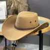 Chapéu de Cowboy Ocidental Verão Exterior Viagem a Xinjiang Proteção Solar Chapéu de Sol Dali Chapéu de Caminhada Feminino Chapéu Masculino Estrada do Deserto