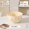Oso Pequeño de Dibujos Animados Ins Crema Cerámica Vajilla Tazones y Platos Color Bajo Esmalte Hogar Tazón de Arroz Tazón de Sopa Platos para Comidas Mudanza a un Nuevo Hogar