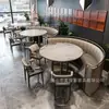 Sofás de Booth para Restaurante Buffet de Hotel de Luxo, Restaurante de Hot Pot, Restaurante de Churrasco, Mesas e Cadeiras de Aço Inoxidável, Cadeiras de Jantar de Ferro Forjado Feitas Sob Medida