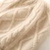 Gorro de Punto Grueso Cálido de Moda Casual para Mujer, Color Sólido, Tejido de Cable con Diamantes, Nuevo Estilo Otoño/Invierno 2026
