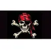 Bandera Pirata con Calavera y Tibias Cruzadas, Buitre, Bisonte, Lobo, Pancarta Gráfica Náutica, Señal Decorativa para Exteriores y Interiores, Pirata