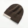 Gorro de Lana para Hombre, Estilo Coreano, Bloques de Color, Moderno, Cálido, Sencillo, Gorro de Punto para Viaje de Hombre para Otoño e Invierno, Sombrero Casual con Ala Ancha
