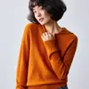 Sudadera gris sin costuras de estilo casual para mujer con hilo moteado de colores, abrigo suéter con capucha, top cálido de punto holgado