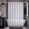 Cortina de Baño Impermeable a Prueba de Moho PEVA con Separación Húmeda y Seca Sin Taladro Cortina de Ducha Transparente Tipo Seda para Comercio Exterior