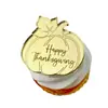 Decoração de Cupcake de Acrílico Estilo Ins Transfronteiriço Marcação de Ação de Graças Suprimentos de Festa Enfeites de Decoração de Bolo