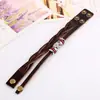Nueva joyería de moda pulsera de metal personalizada de cuero genuino accesorios versátiles pulsera de piel de vaca retro europea y americana personalizada